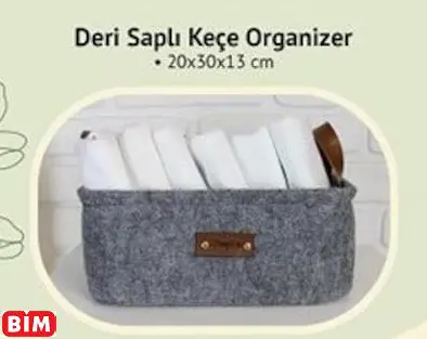 DERİ SAPLI KEÇE ORGANİZER